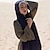זול מוסלמי ערבי-בגדי ריקוד נשים שאלים צעיפי חיג&#039;אב Arabic הערבי מוסלמי רמדאן צבע אחיד מבוגרים צעיף