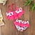 cheap Kids&#039;-Toddler Girls&#039; Two Piece Swimwear Bikini Children&#039;s Day Fruit Active Print Bathing Suits 1-5 Years Summer Red with Arm Floater &amp; Pump