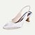 cheap Wedding Shoes-Women&#039;s Wedding Shoes Slingback Bridal Shoes Block Heel Square Toe Minimalism Satin Elastic Band Black White Ivory