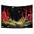 abordables Tapices de luz negra-Tapiz de luz negra UV reactivo que brilla en la oscuridad bosque trippy camino brumoso naturaleza paisaje colgante tapiz pared arte mural para sala dormitorio