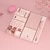 ieftine Caiete și planificatoare-Set de cadou set de papetărie din aur roz Bloc de note lipicioase stilou mini notebook insignă cleme pentru liant de hârtie rechizite de birou roz