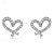 billige Øredobber-valentinsdag syntetiske diamant øredobber klassiske dyrebare stilige enkle øredobber smykker hvit flise til bryllup forlovelse 1 par