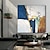 abordables Peintures Abstraites-peinture abstraite peinte à la main peinture minimaliste toile art mural peinture à l&#039;huile peinture bleue rouge faite à la main peinture acrylique peinture contemporaine décor à la maison toile