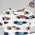 Недорогие 3D пижама для мальчика-Мальчики 3D Автомобиль Пижамный комплект из футболки и брюк С короткими рукавами 3D печать Лето Весна Осень Активный Мода Повседневные Полиэстер Дети 3-12 лет Вырез под горло