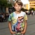 tanie Topy-Dla chłopców 3D Dinozaur T-shirt Koszule Krótki rękaw Druk 3D Lato Aktywny Sport Moda Poliester Dzieci 3-12 lat Półgolf Na zewnątrz Codzienny Regularny