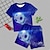 billige 3D-pyjamas for gutter-Gutt 3D Fotball Pyjamassett med t-skjorter og bukser Kortermet 3D-utskrift Sommer Aktiv Mote Daglig Polyester Barn 3-12 år Crew-hals Hjem Avslappet Innendørs Normal