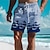 cheap Men&#039;s Board Shorts-Waves Men&#039;s Resort 3D Printed Board Shorts Swim Trunks Elastic Waist Drawstring with Mesh Lining Aloha Hawaiian Style Holiday Beach S TO 3XL