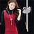 preiswerte Photobooth-Requisiten-Koreanische Version der Herbst- und Winter-Kristall-Pullover-Kettenhalskette, Großhandel, High-End-Damen-Langkette, vielseitiger Quasten-Perlenanhänger mit Zubehör
