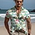olcso Férfi hawaii ing-flamingók férfi üdülőhely hawaii 3D nyomott ing gomb felgombolható rövid ujjú nyári strand ing vakáció napi viselet s 3xl