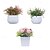 cheap Artificial Plants-3 Pack Small Faux Plants for Office Desk Fake Mini Potted Plants for Shelf Artificial Greenery Eucalyptus Plant Indoor for Home Bedroom Living Room Décor Wedding Decoration