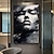 billige Portrætter-abstrakt kunst sort og hvid moderne vægkunst håndmalet vægkunst mand ansigt boligindretning boligindretning uden ramme