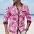 billige Hawaii-skjorte for menn-leaf tropical men&#039;s resort hawaiian 3d-trykt skjorte knapp med kortermet sommerskjorte ferie daglig slitasje s til 3xl