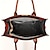 cheap Handbag &amp; Totes-Women&#039;s Tote Bag Set Boston Bag PU Leather Shopping Daily Zipper Adjustable Large Capacity Waterproof Solid Color Light Brown Black Burgundy