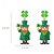 Недорогие Косплей на каждый день-День Святого Патрика 2022 Трилистник Ирландский Как у футболки Чулок Серьги Классический Графический Чулки Серьги Футболка Назначение Жен. Взрослые 3D печать На каждый день
