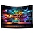 cheap Blacklight Tapestries-Blacklight Tapestry UV Reactive Glow in the Dark Periodic Table of Elements Trippy Misty Hanging Tapestry Wall Art Mural for Living Room Bedroom