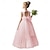 cheap Party Dresses-Flower Girl Dresses for Wedding Puffy Satin Tulle Princess Pageant Dress for Girls Crew Neck Tulle Bow Prom Ball Gowns For Wedding Guest