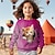 cheap Girl&#039;s 3D Hoodies&amp;Sweatshirts-Girls&#039; 3D Cat Sweatshirt Pullover Pink Long Sleeve 3D Print Spring Fall Fashion Streetwear Adorable Polyester Kids 3-12 Years Crew Neck Outdoor Casual Daily Regular Fit