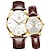 お買い得  クォーツ腕時計-Olevs 6898 ファッション防水カップル腕時計 pu ストラップ高品質の絶妙なクォーツ時計カップル発光カレンダー