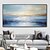 economico Quadri paesaggistici-dipinto a mano astratto oceano pittura a olio arte della parete spiaggia paesaggio marino tela strutturata pittura arte della parete dipinto a mano cielo blu nuvole pittura decorazione della casa su