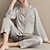 cheap Trendy-Couple&#039;s Pajamas Loungewear Solid Color Casual Weekend Navy Blue Long Sleeve Daily Shirt Collar Spring &amp;  Fall