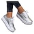 voordelige Damessneakers-Dames Sneakers Grote maten Platform sneakers Witte schoenen Dagelijks Effen Kleur Zomer Lente Herfst Plateau Platte hak Ronde Teen Sportief Casual Wandelen PU Veters Zilver Donkerrood Zwart