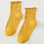 cheap Socks-6 Pairs Women&#039;s Crew Socks Wedding Work Solid Color Retro Cotton Lolita Vintage Retro Casual Socks