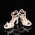 billige Brudesko-bryllupssko til bruden brudepige kvinder peep toe hvid beige pu sandaler med imiteret perleblok hæl chunky hæl ankelrem bryllupsfest aften daglig elegant klassisk