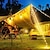 baratos Lanternas e luzes de campismo-Multifuncional lâmpada de acampamento ao ar livre portátil barraca iluminação led string luz lanterna banco potência