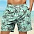 preiswerte Surfshorts-Palm Tree Tropical Herren-Boardshorts mit 3D-Druck, Badeshorts, Badehose, Taschen-Kordelzug mit Netzfutter, bequem, atmungsaktiv, kurz, Aloha-Hawaii-Stil, Urlaub, Strand, S bis 3XL