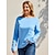 billiga Bastoppar för dam-T-shirt Dam Ljusblå Vattenmelonpulver Vit Enfärgad / vanlig färg Grundläggande Mjukt Dagligen S