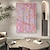 billige Blomstrede/botaniske malerier-håndmalet abstrakt pink blomsteroliemaleri på lærred håndlavet blomsteroliemaleri vægkunstmaleri moderne maleri forårskunstværk vægindretning til stuen boligindretning
