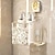 levne Koupelnové pomůcky-koupelnový držák hřebenu polička světlo luxusní ledovcový vzor sprchový nosič bez vrtání, nástěnný toaletní organizér na holicí strojky, zubní kartáčky a další