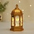 ieftine Lumini decorative-marocan minimalist stil european retro lampă de vânt castel suport de lumânare obiecte de decorare pastorală cușcă de păsări suport de lumânare ornamente 1buc