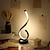 abordables Lámpara de mesa-Lámpara de mesa moderna con diseño de nota creativa, lámpara de ambiente con atenuación de 3 colores, USB, para dormitorio, mesita de noche y sala de estar