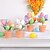levne Velikonoční dekorace-velikonoční kropenatá vejce 2024: středně velká velikonoční simulační rostlina v květináči, ideální pro velikonoční stolní dekorace