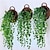 billiga Konstgjorda växter-2st simulerad växtrottinggrönt växtblad chlorophytum comosum dekoration väggbonad av grönt äpple