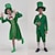 billiga Karnevalsdräkter-Vitklöver irländska Cosplay-kostym Kläder Barn Pojkar Flickor Cosplay Fest Maskerad Karnival Maskerad Sankt Patriks dag Enkla Halloween kostymer