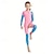 preiswerte Badebekleidung-Einteiliger Mädchen-Badeanzug in Farbkombination, dehnbarer Langarm-Surfanzug, Kinderbadebekleidung für den Strandurlaub im Sommer