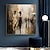 billige Personmalerier-gate fotgjengerpar håndmalt veggdekor stue abstrakt oljemaleri figur oljemaleri kontorveggkunst teksturert maleri uten ramme