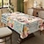 baratos Toalhas de Mesa-Toalha de mesa retangular com estampa floral americana rural, toalha de mesa retangular à prova d&#039;água para cozinha e jantar