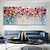 お買い得  花/植物画-手描きのカラフルな花の油絵canva大手作り壁アート抽象的な3d花の絵画壁の装飾風景画ミニマリストの絵画リビングルームの装飾