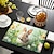 billige Placemats &amp; Coasters &amp; Trivets-1 stk kanin dekkematte bordmatte 12x18 tommers bordmatte for festkjøkken spisedekorasjon