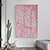 billige Blomstrede/botaniske malerier-håndmalet abstrakt pink blomsteroliemaleri på lærred håndlavet blomsteroliemaleri vægkunstmaleri moderne maleri forårskunstværk vægindretning til stuen boligindretning