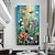 abordables Peintures fleurs/botaniques-Peinture à l'huile faite à la main toile mur art décoration moderne fleurs plantes abstraites pour la décoration intérieure roulé sans cadre peinture non étirée