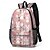 tanie Graficzne torby drukowane-Damskie plecak Tornister 3D plecak Szkoła Na zewnątrz Wielkanoc Anime Kreskówki Poliester Duża pojemność Lekki Trwały Zamek Nadruk Rumiany róż Czerwony Fuksja