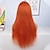 preiswerte Kappenlose Echthaarperücken-Orangefarbene Perücke mit Pony, glattes Haar, brasilianische glatte Echthaar-Perücken mit Pony, Remy-Vollmaschinell hergestellte Echthaar-Perücken