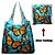 cheap Graphic Print Bags-Women&#039;s Tote Shoulder Bag Hobo Bag Polyester Shopping Daily Holiday Print Large Capacity Foldable Lightweight Butterfly Blue Green Rose Pink