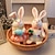 baratos Luzes noturnas do bebê e das crianças-Brinquedo de coelho em pé de páscoa desenho animado ovo fofo cenoura coelho brilhante enfeite de mesa