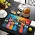 お買い得  Placemats＆Coasters＆Trivets-1pc アニマル柄プレースマットテーブルマット 12 × 18 インチのテーブルマットパーティーキッチンダイニング装飾用
