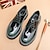 abordables Zapatos Oxford de hombre-Hombre Oxfords Zapatos formales Zapatillas de plataforma Mocasines con plataforma Vintage Clásico Casual Boda Diario PU Altura Incrementando Cómodo Antideslizante Cordones Negro Verde Trébol